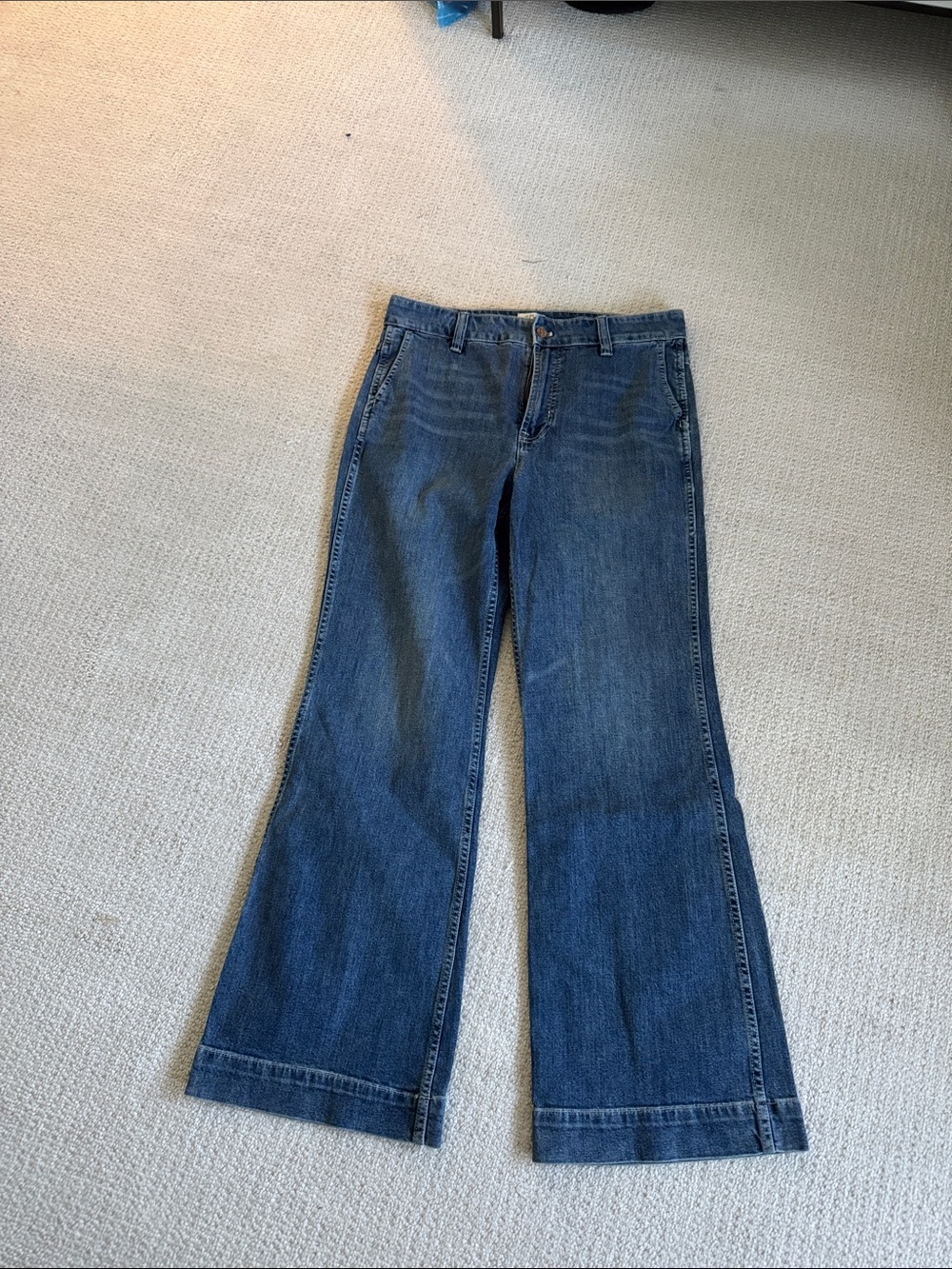 J. Crew Dark Blue Wide Leg Denim Jeans